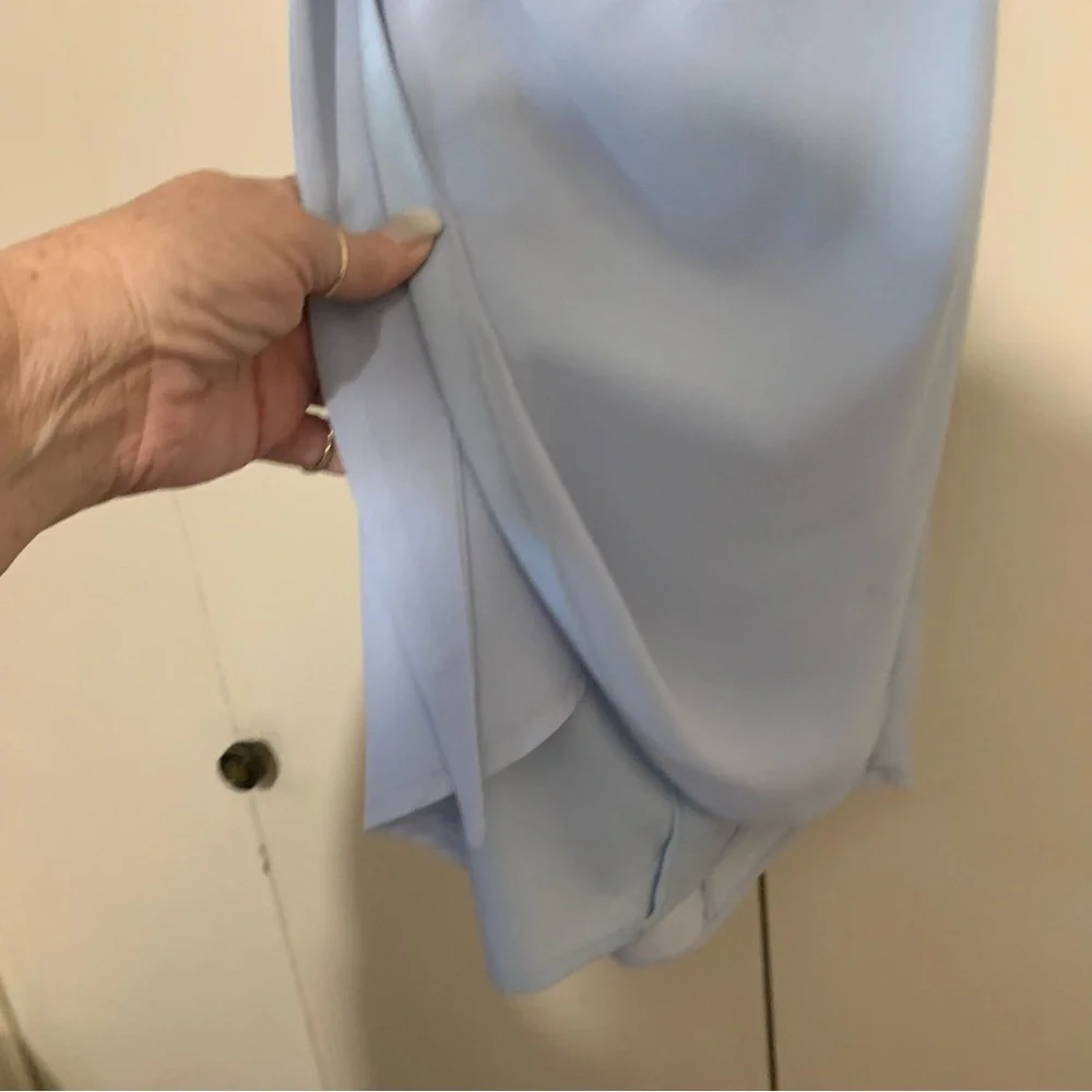 Revolve Dress, By the Way Morgan Layered Mini Dress in Blue - Picture 7 of 15